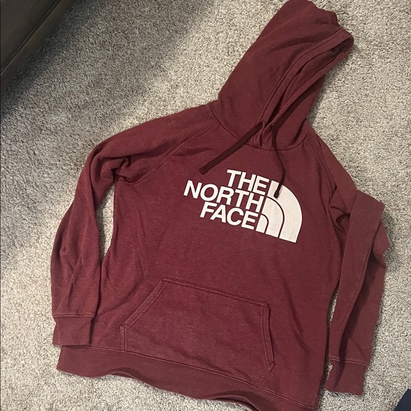 The North Face Tops - The North Face Burgundy Pullover Hoodie